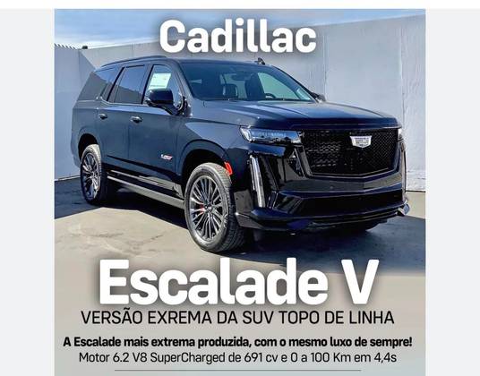 CADILLAC ESCALADE 6.2 V8 GASOLINA ESV SPORT PLATINUM 4WD AUTOMÁTICO